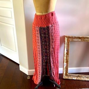 Boho style maxi skirt